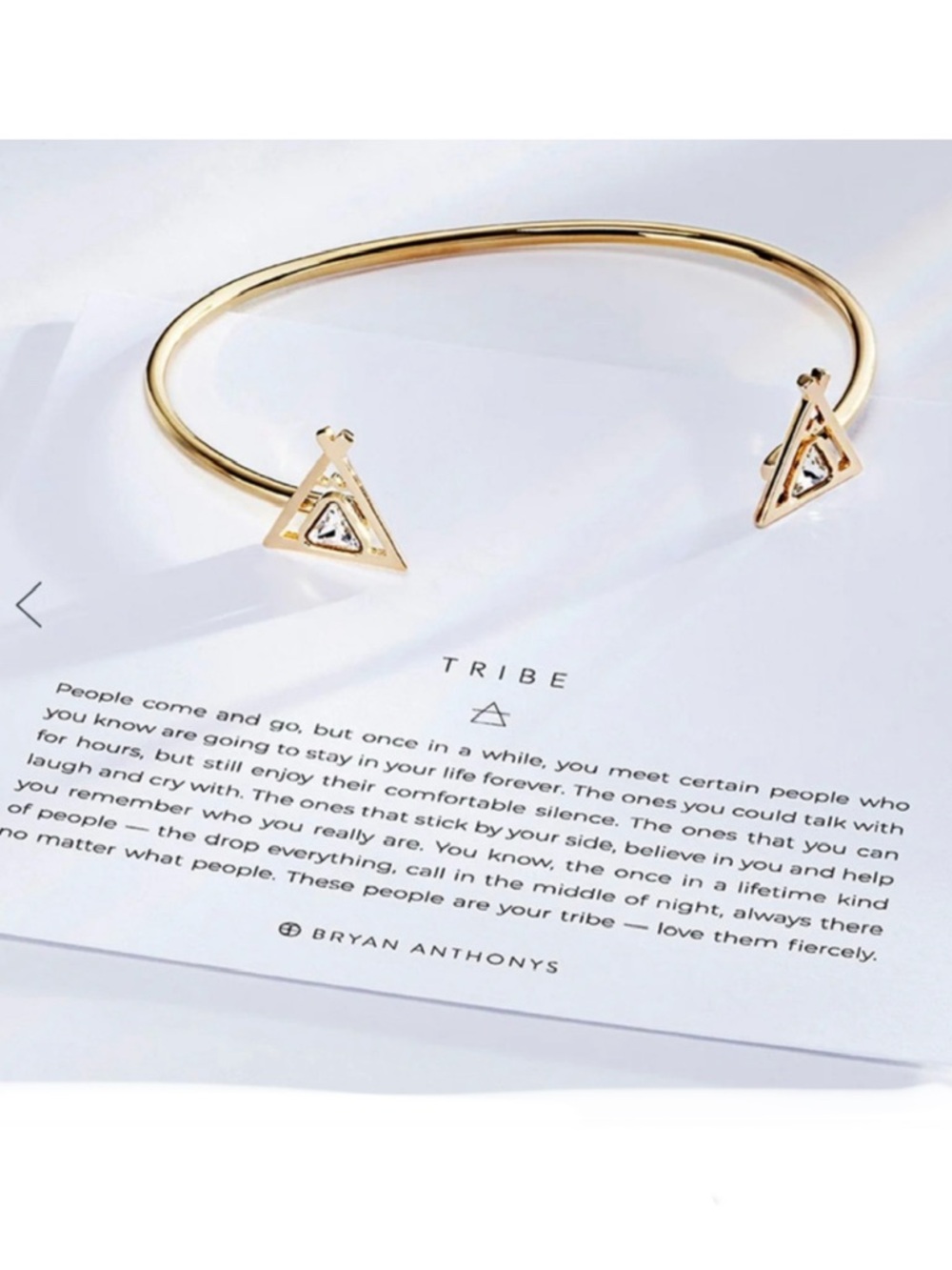 Bryan Anthonys Gold "Tribe" Friendship Cuff Bracelet - New - Picture 2 of 5
